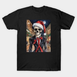 Christmas Skeleton Gentleman T-Shirt